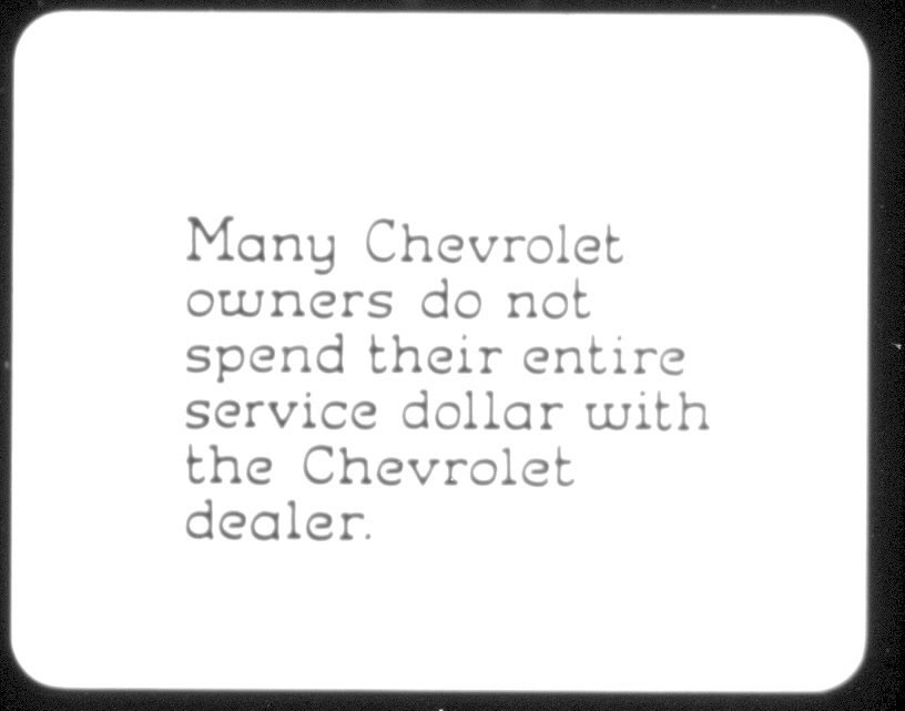 1933 Chevrolet Get The Whole Dollar Film Strip Page 1